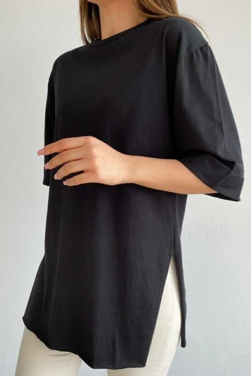 Siyah basic bayan Tişört